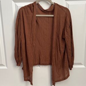 Brown Sheer Cardigan